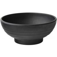 Spirit melamine footed bowl black 19cm 7 5 123cl 43oz