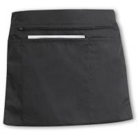 Black poly cotton apron with money pouch length 13